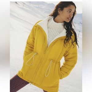 Anthropologie ,Yellow faux Sherpa jacket. Size Small